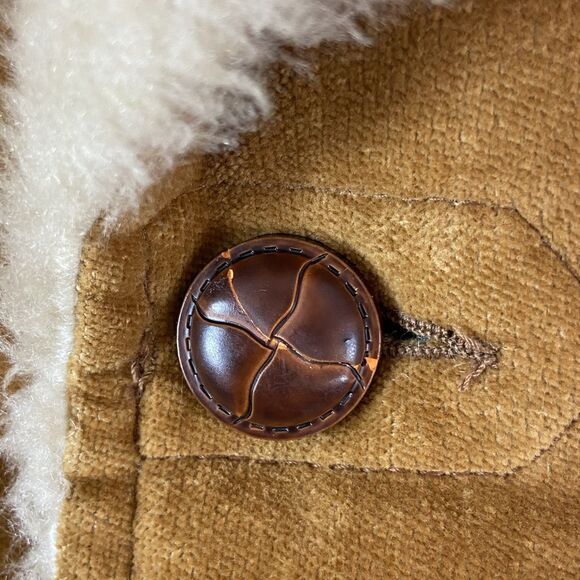 Andhurst VTG 70s Corduroy Sherpa Coat Sz 38 Penny Lane Hippie Boho Rancher - Picture 8 of 13